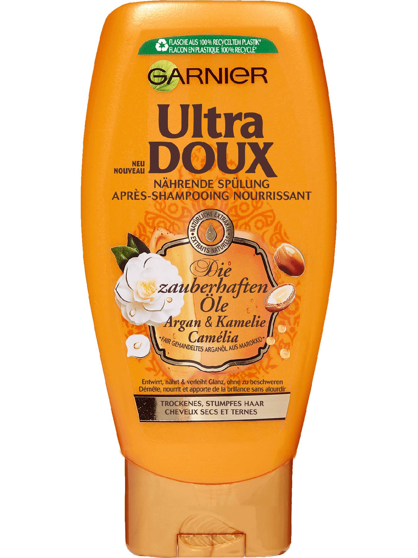 Pflegende-Spuelung-Wahre-Schaetze-Argan-Camelia-Oel-250ml-Vorderseite-Garnier-De-gross